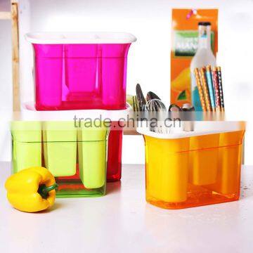 Colorful Square Drop Chopstick Plastic Cage Chopstick And Spoon Set Drain Racks Thickening Chopstick Storage Boes