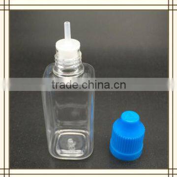 New Square Dropper Bottles Plastic Empty E- Liquid With Varied Capacity 15ml 30ml With Child Proof Bottle Caps E Cigrate Liquid