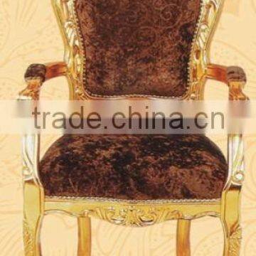 SJ-9210 shinny yellow hot sell fabric chair with arms for star hotel,anquet,royal