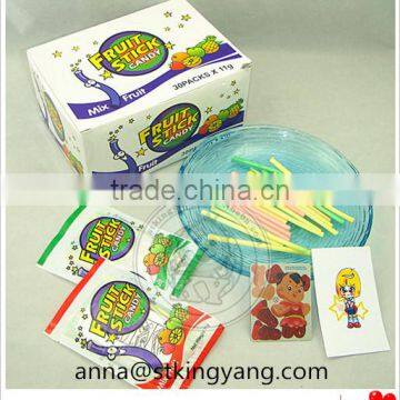 Fruit CC Stick Candy with powder