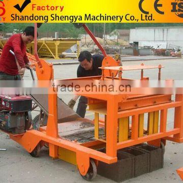 Best price for diesel movable concrete brick making machine in China price