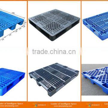 Warehouse 1.2x1.0m 4 entry plastic box pallets for pallet racking