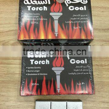 30pcs/box Natural Bamboo Silver Shisha Hookah Charcoal