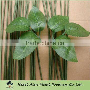 darkgreen paper covered craft flower wire