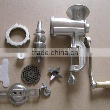 Manual Cast Iron Electro-plated Tin Meat Mincer No.8 Plastic Funnels photo-2