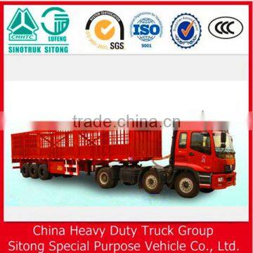 Truck Trailer Type 40 Tons 3 Axles Two Storages 50-60 Head Cow Livestock Fence Semi Trailer/cattle Transport Trailer for Truck photo-3