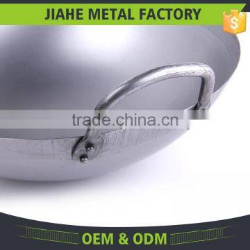 Hand Hammered 12 13 14 15 16 Inch Coating Carbon Steel Wok photo-3