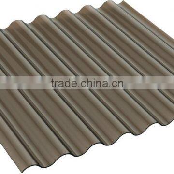 Extruded Color Corrugated Plastic Polycarbonate Roofing Sheet (Valuview Bronze ROMA)