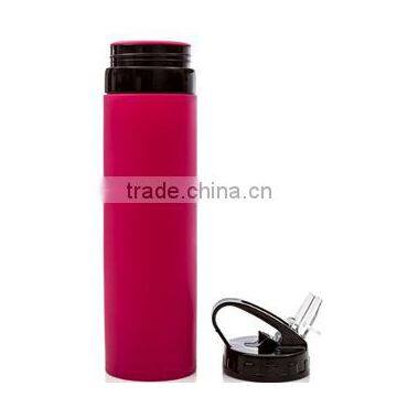 550ml Silicone Collapsible BPA Free Water Bottle FDA Approved Leak & Spill Proof, Freezer and Dishwasher Safe photo-3