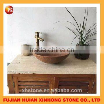 2016 Top Natural River Stone Wash Basin With Water Faucet photo-3