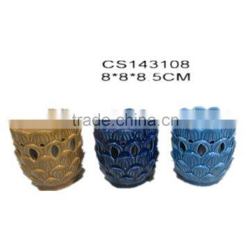 Pineapple look candle holder for xmas holiday decoration