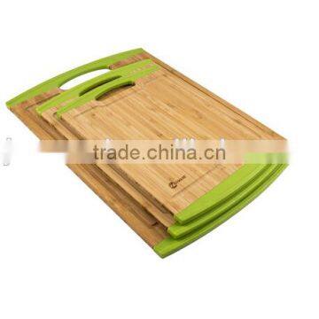 Natural Bamboo Cutting Board With Silicone Edges photo-2