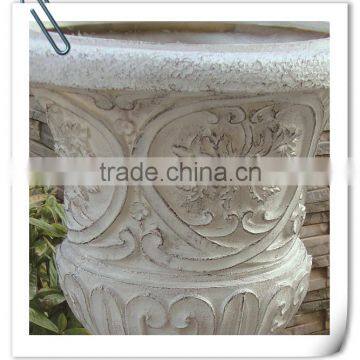 Fiberglass Popular Hot One White Classical Garden Flower Pot Molds photo-3