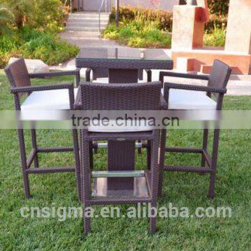 2017 Trade Assurance High Quality Guaranteed PE Rattan Resin Wicker Glassic Table Set for Garden and Patio photo-2