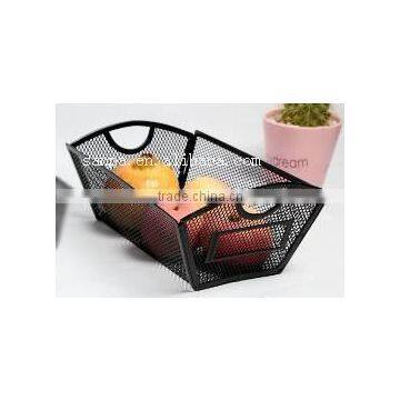 Kitchen Sundry Storage Metal Mesh Basket Desk Organizer