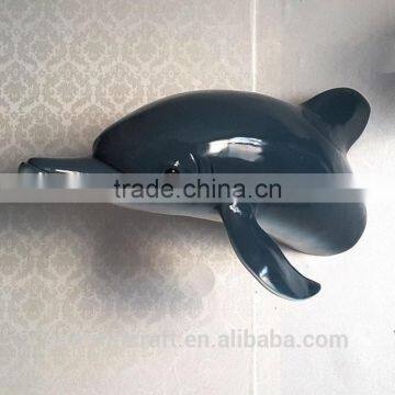 Resin 3D dolphin sculpure wall mount decor