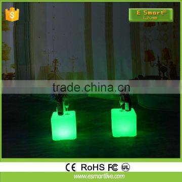 Wholesale Price Led Cube Furniture Chair,RGB Color Changing LED Cube,glowing LED cube seating plastic cube chair