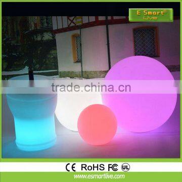 LED modern furniture plastic cube table/seat cube cushion led cube table garden led ball light