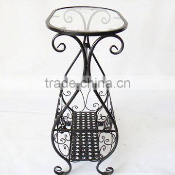 Metal Storage Coffee Table Gramercy Scroll Design Bathroom Glass Table photo-4