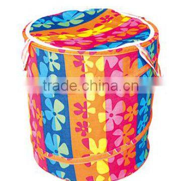 Foldable Round Laundry Basket Hamper Closet Storage Bin Bag