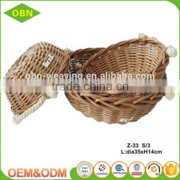 China customized cheap decorative stylish christmas empty mini gift wicker baskets wholesale