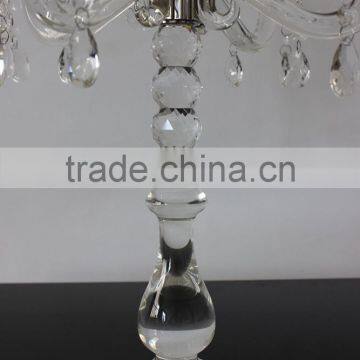 Jingyage Crystal Candelabra Wedding Centerpieces Glass Candelabra Wedding photo-2