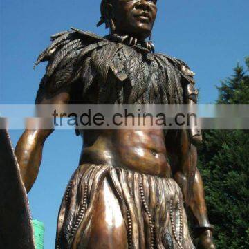 Outdoor Garden High Quality Metal Life Size Statue of Warrior for Sale photo-3