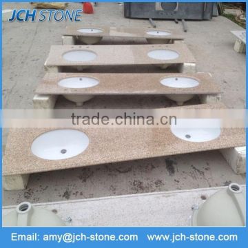 Double sink edge processing home bathroom chinese granite counter top