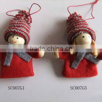 Christmas felt person hanging decoration