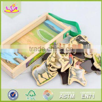 Wholesale 23 Pieces Wooden Christmas Puzzles Kids Magnetic Christmas Puzzles Children Wooden Christmas Puzzles W14J003 photo-2