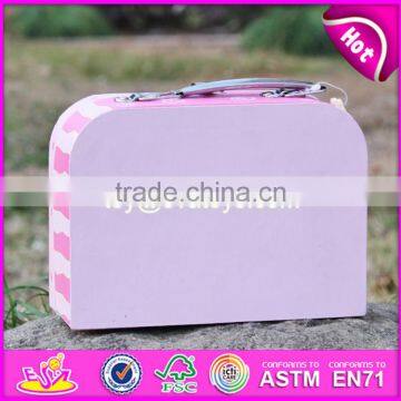 2017 Best Sale Lovely Pink Children Wooden Toy Box for Sale W08C171-S photo-3