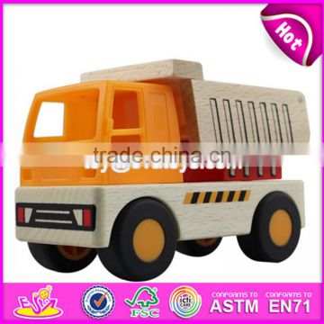 Wholesale cheap best wooden mini toy wooden trucks for kids W04A058