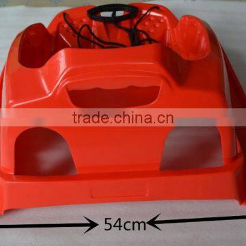 Outdoor Kids Fun Activity Toddler Boggan Snow Sleds With Safety Belt Straps photo-3