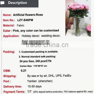 China Artificial Flowers Artificial Flower for Wedding Decoration Big Artificial Rose photo-2
