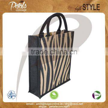 PP Laminated Jute Three Bottle Wine Bag With Padded Rope Handle photo-2