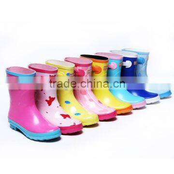 coloful woman rubber rain boots from manufacturer