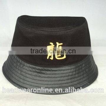 Custom Fashion Adult Bucket Hats With 3d Gold Metal Embroidery photo-2