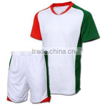 Tri-colour soccer uniform