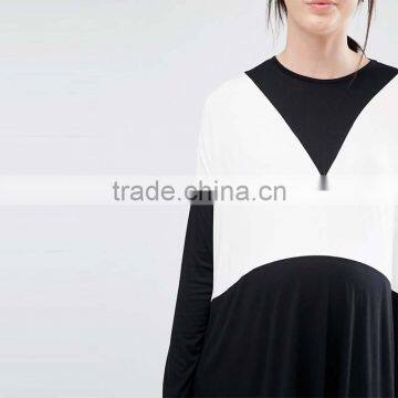 2016 Autumn Women Colour Block Design Maternity Maxi Dress HSD9705 photo-4