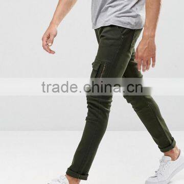 Best Price Custom Guangzhou Manufacturer OEM 98% Cotton 2% Elastane Breathable Functional Pockets Green Men's Cargo Casual Pants photo-4