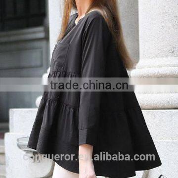 Hot 2015 Cotton Women Shirt Loose Fit Wear WMST08 photo-5