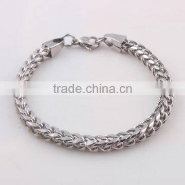 Fashion italian costume jewelry Cool Rhodium Color Man Bracelet Stainless Steel heavy chain link Bangle