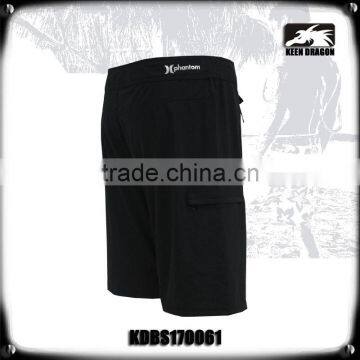 4 Way Stretch Solid Black Board Shorts photo-4