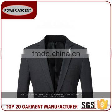 Wholesale Customized European Business Suit 1 Button Charcoal Men Suits photo-4