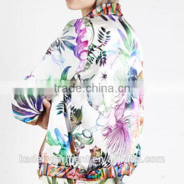 2015 Trendy Color Sublimation Jacket Zipper Up Jacket for Women photo-4
