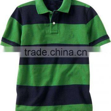 BOYS RUGBY STRIPED POLO T SHIRT