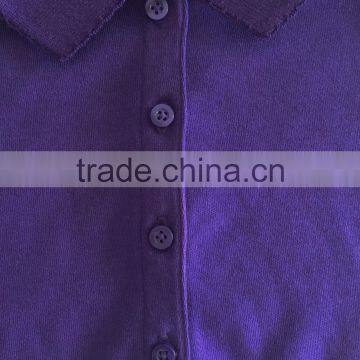 100% Cotton Girls School Uniform Purple Short Sleeve Polo Shirt