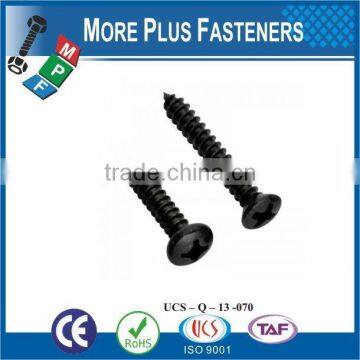 Made in Taiwan high Quality black coating Manufacturer Pan Head Self Tapping Screw