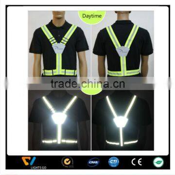 Hi-viz Orange Safety Straps / Fluorescent Yellow Green Reflective Safety Vest photo-6