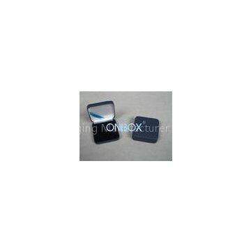 Handmade PU Leather Coin Box with EVA insert in Dark Blue Velvet Cloth
